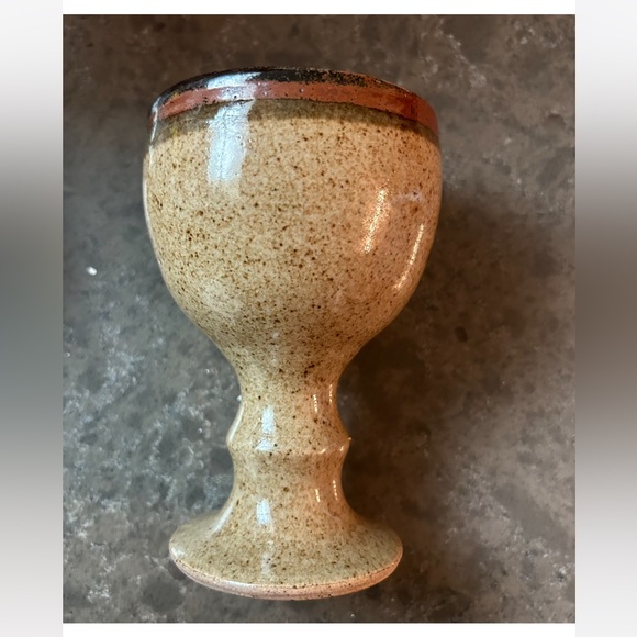 2 of The Coach House Pottery from Coggeshall Essex goblet/ chalice. 5.5” - Picture 5 of 8